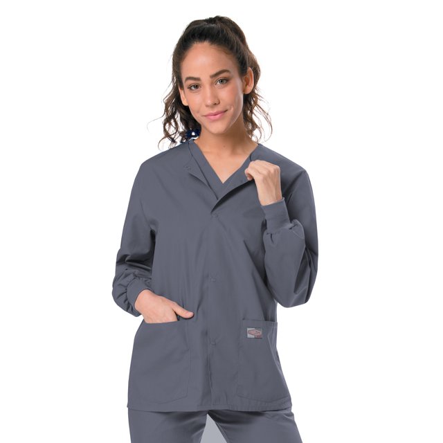 Landau Veste de Sarrau Unisexe à Boutons-Pression à l'Avant, 2 Poches, Coupe Classique Décontractée, Durable, Médical