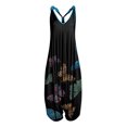thumbnail image 2 of drppepioner Femmes Grande Taille Liquidation Femmes Décontracté Boho Imprimé Combishort Long Combinaison Sans Bretelles Sans Manches Combinaison, 2 of 4