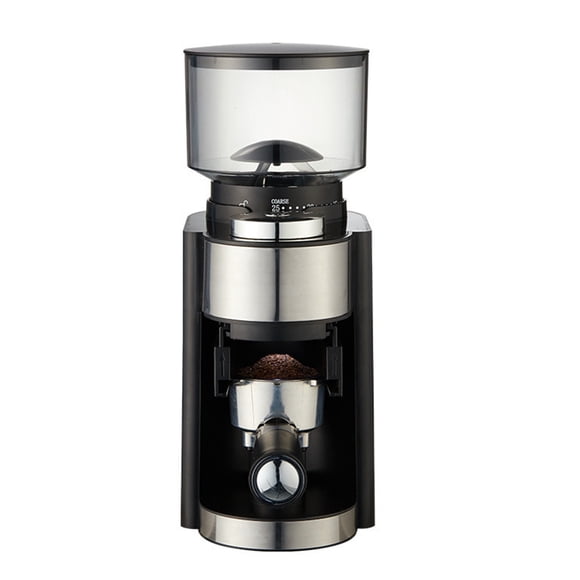 Electric Burr Coffee Grinder Adjustable Automatic Conical Burr Mill Coffee Bean Grinder with 25 Grind Setting for 2-12 Cups Capacity French Press Drip Coffee and Espresso Black