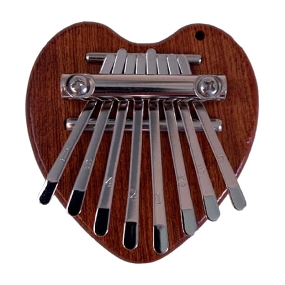 Piano à Pouce 8 Touches Exquis Doigt Pouce Piano Symétrique Doigt Pouce Piano Malimba Accessoire d'Instrument Pendentif Karimba Piano à Pouce pour Enfants et Adultes Piano de Noël Fête Cornes Filles Tout-Petits Bébé Guitare 6
