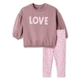 thumbnail image 1 of George Baby Girls' Two Piece Sweatshirt Set, 1 of 2