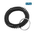 thumbnail image 3 of Unique Bargains Porte-Clés Spirale Extensible en Plastique, Noir 5 Pack, 3 of 5