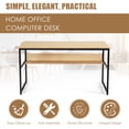 thumbnail image 4 of Costway 55'' Industrial Computer Desk  w/ Storage Shelf  Adjustable Foot Pads Home Office, 4 of 9