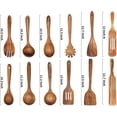 thumbnail image 2 of Wooden Spoons for Cooking,12 Pack Wooden Utensils for Cooking Wooden Kitchen Utensils Set Wooden Cooking Utensils Natural Teak Wooden Spatulas for Cooking, 2 of 7