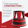thumbnail image 2 of Cramer Industries 100143 Kik-Step Steel Step Stool - Red, 350 lb Duty Rating, Spring-mounted Casters, 2 of 4