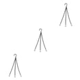 thumbnail image 4 of relayinert 1/2/3/5 White Hanging Chain Set With Rattan For Metal Hanging Basket Replacement Chain 3 Leg Hanger Container Wide Application black Chain 40cm 3PCS, 4 of 6