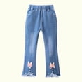 thumbnail image 4 of QIPOPIQ 2-13T Toddler Little Girls Distressed Embroidered Jeans Denim Pants Clearance, 4 of 6