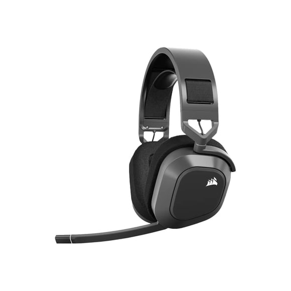 CORSAIR HS80 MAX Wireless Multiplatform Gaming Headset with Bluetooth - Dolby Atmos - Broadcast Quality Microphone - iCUE Compatible - PC, Mac, PS5, PS4, Mobile - Steel Gray