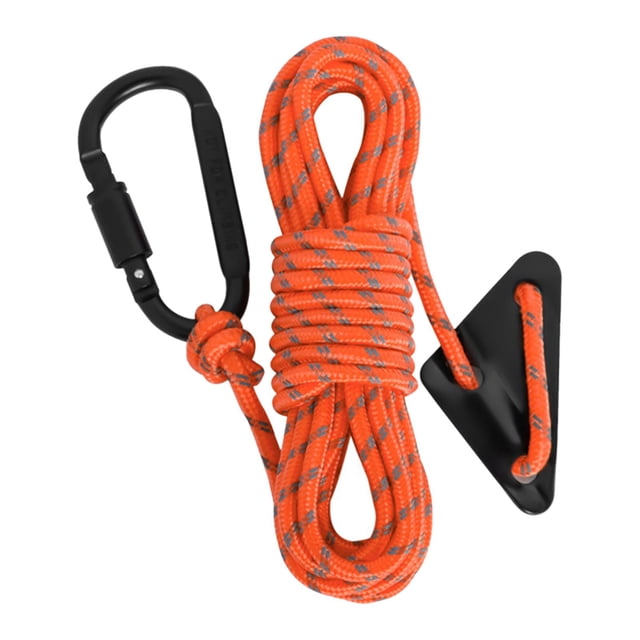 koolsoo Reflective Tent guyline 5mm Tent Rope for Hiking Outdoor Packaging Tent Tarp Orange