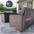 thumbnail image 3 of Kullavik 7 Pieces Outdoor Patio Furniture Set with 43" Gas Propane Fire Pit Table PE Wicker Rattan Sectional Sofa Patio Conversation Sets,Grey, 3 of 9