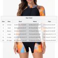 thumbnail image 4 of TaTaai Women's Athletic Rash Guard Swimsuit, Printed Color Block Long Sleeve with Zipper Front, Sporty Swimwear for Surfing, Diving and Water Sports Gift, 4 of 8