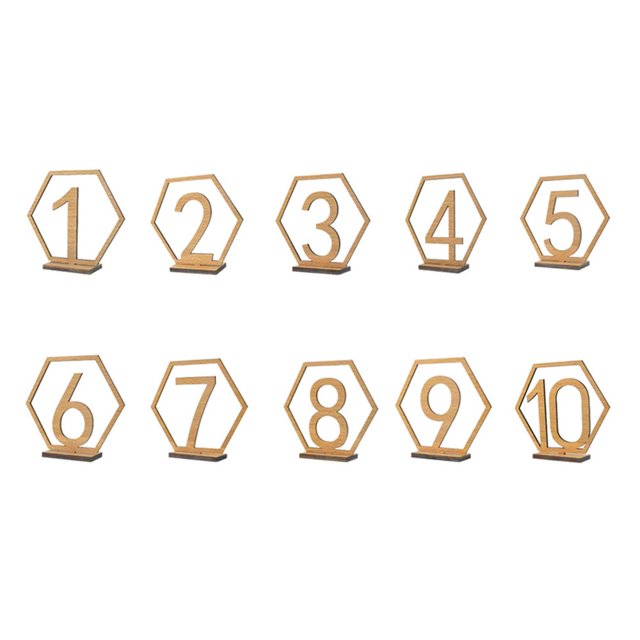 10Pcs Wedding Birthday Party Decoration Wooden Table Number Freestanding Dining Hall Custom Antique Cards Welcome Signs