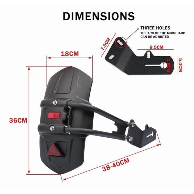 Short Articulated Fender Neve Anti-Spray for Honda CB5