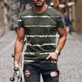 thumbnail image 2 of HKEJIAOI Chemise pour Homme Noir Blanc Décontractée en Spandex Rayée T-Shirts à Col Rond Basique Chandail Rayé Homme, 2 of 5