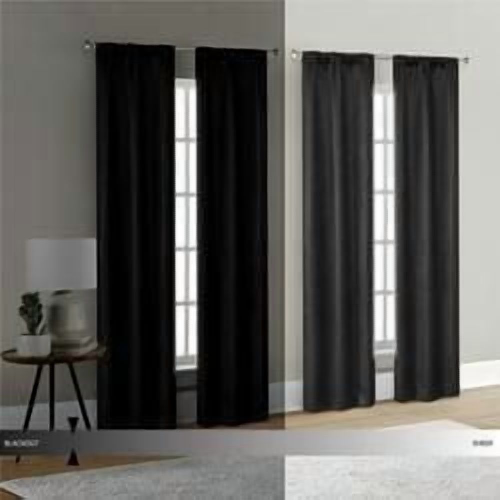 Mainstays 4 panneaux de rideau occultants en son genre, ensemble de 4, blanc, 28 po L x 84 po L
