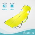 thumbnail image 2 of Ostrich Chaise Lounge Foldable Sunbathing Beach Chair, Neon Green (2 Pack), 2 of 7