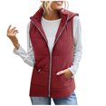 thumbnail image 2 of LSLJS Mode Femme T-Shirt Sans Manches Veste d'Hiver Extérieur Blouse à Fermeture Éclair Manteau Hauts, Gilets Extérieurs pour Femmes, 2 of 7