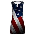 thumbnail image 5 of Dvkptbk Robes Drapeau Américain pour Femmes Été Plage Sans Manches Robe d'Été Évasée Décontractée Ample Robe T-Shirt - Soldes d'Été Liquidation, 5 of 5