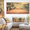 thumbnail image 1 of Autumn Forest with Walking Path - Modern Forest Canvas Wall Art, 1 of 3