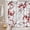 Red, variant on Boho Floral Extra Long Shower Curtain - Colorful Flower Leaves Leaf Plant Nature Spring Rustic Blue Yellow Black Bathroom Home Decor, Includes Hooks, 70" W x 84" H, Perfect for Vibrant Bathrooms