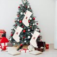 thumbnail image 4 of Christmas Knitted Stocking With Personalised Alphabet Letter Initial Christmas Alphabet Red O, 4 of 9