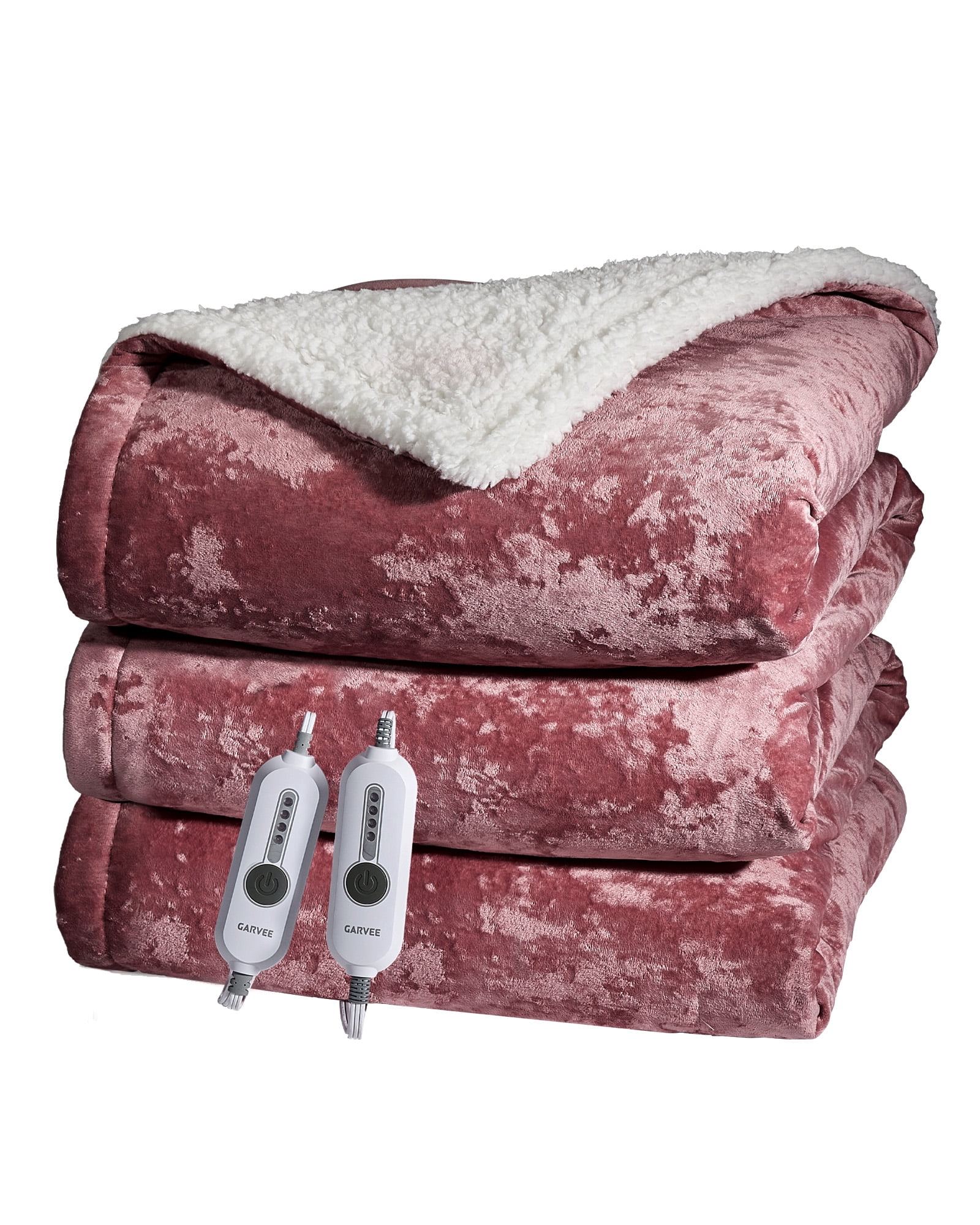PIONEERWORKS Ultra Soft Electric Heated Blanket Throw 50x60 – 4 Heat Settings, 4H Auto-Off, ETL Certified, LED Controller, Machine Washable, Cozy Warm Blanket for Couch, Bed, Office – Pink