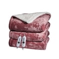thumbnail image 1 of PIONEERWORKS Ultra Soft Electric Heated Blanket Throw 50x60 – 4 Heat Settings, 4H Auto-Off, ETL Certified, LED Controller, Machine Washable, Cozy Warm Blanket for Couch, Bed, Office – Pink, 1 of 8
