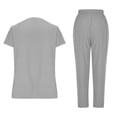 thumbnail image 3 of EQWLJWE Économies d'Été! Ensemble de Sarraus pour Femmes, Uniformes Infermera Femmes, Ensemble de Sarraus pour Femmes Pantalon Jogger et Chandails à Manches Courtes à Col en V, Uniforme d'Infirmière Athlétique Moderne Uni Extensible Tenue de Travail, 3 of 8