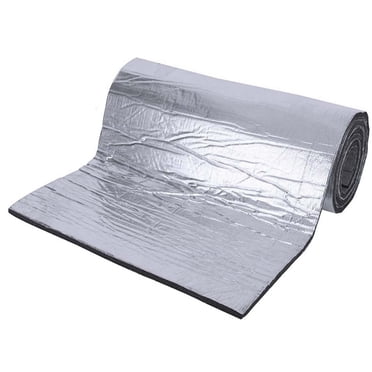 Leeyneer Tapis d'Isolation Thermique en Papier D\'aluminium pour Voiture, Mousse Sonore Auto-Adhésive, Rouleau Ignifuge 200 cm X 50 10 mm