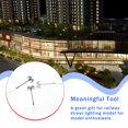 thumbnail image 4 of Model Street Lamp 1:87 Outdoor Low-voltage Retro Head LED Lamppost Train Props Landscape Light Building Parts Decoration Gray（Warm White）, 4 of 9