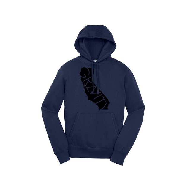 Gravity Trends Cali Hooded Pullover - Black Logo - True Navy - S