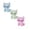 Blue & Green & Hot Pink 1Pack, variant on Desktop Ornament Glow In The Dark Resin Animals Set for Dollhouse Fairy Garden Aquarium Decoration and Collectible Figurines