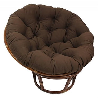 44-inch Solid Twill Papasan Cushion (Fits 42-inch Papasan Frame) - Grey