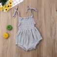 thumbnail image 3 of Kmbangi Bébé Été Coton Fronde Romper Dentelle jusqu'à Stretch Ruched Combinaison, 3 of 7