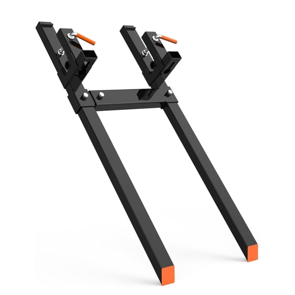 60" Clamp on Pallet Forks,4000lbs Tractor Bucket Forks,Pallet Forks with Adjustable Stabilizer Bar for Tractor Accessories,Loader Bucket,Skid Steer