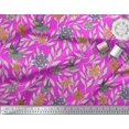 thumbnail image 2 of Soimoi Pink Rayon Fabric Flying Bird & Floral Print Fabric by The Yard 42 Inch Wide, 2 of 3