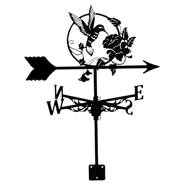 Indicateur de Direction du Vent en Métal pour Jardin Extérieur Décoration de Patio