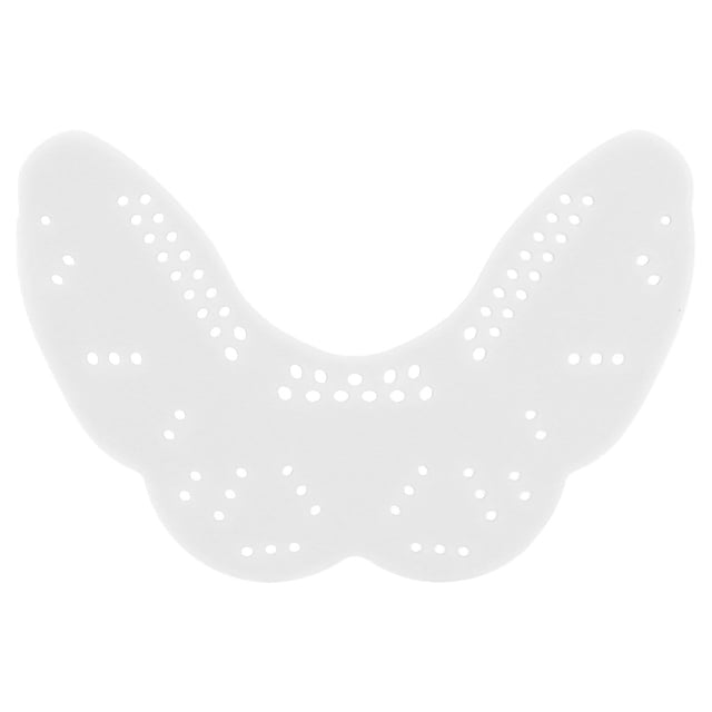 Spptty Sports Mouthguard made of food-grade EVA material, shown in a white design with perforations for breathability and comfort. Designed for shock absorption and mouth protection during contact sports like basketball, football, boxing, and hockey. Features strong plasticity for customization and easy use.