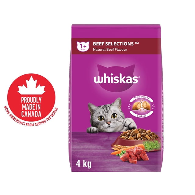Whiskas Beef Selections Natural Adult Dry Cat Food