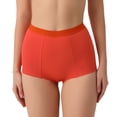 thumbnail image 4 of Swstbby Womens Briefs, Women Fashion Solid Color High Waist Boxers Leisure Breathable Briefs Orange M, 4 of 5
