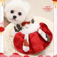 thumbnail image 1 of New Year Festive Pet Clothes Chinese Knot Button Soft Comfortable Cats Autumn Winter Style Skirt For Small Medium-sized Dogs, 1 of 7