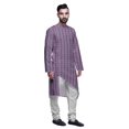 thumbnail image 2 of Atasi Designer Printed Summer Wear Long Kurta With White Pajama Set For Men, 2 of 3