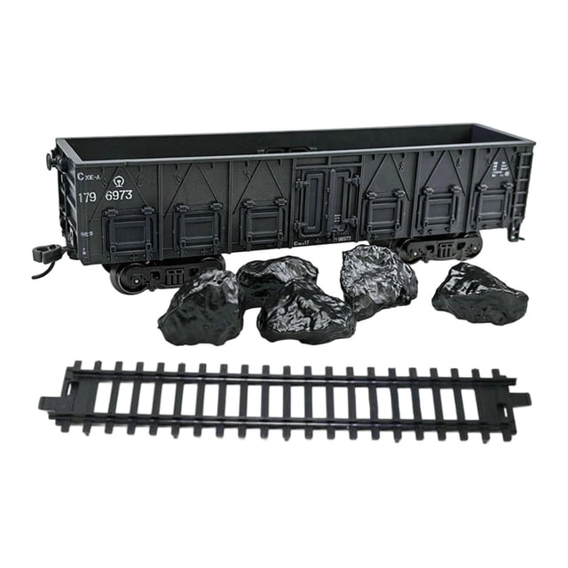 HILABEE 1:75 Train Accessories Model Ornament Home Decor Children Miniature Carriage Black Open Wagon
