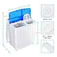 thumbnail image 2 of Gymax 13LBS Portable Compact Mini Twin Tub Washing Machine Drain Pump Spinner, 2 of 10
