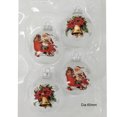 thumbnail image 5 of Holiday Time Dia 65mm 4Ct Bell &Santa Glass Ornament, 5 of 5