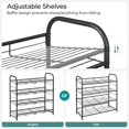thumbnail image 5 of SONGMICS Stackable Shoe Rack, 4-Tier Shoe Storage Organizer, Hold up to 16 Pairs, Black, 5 of 5