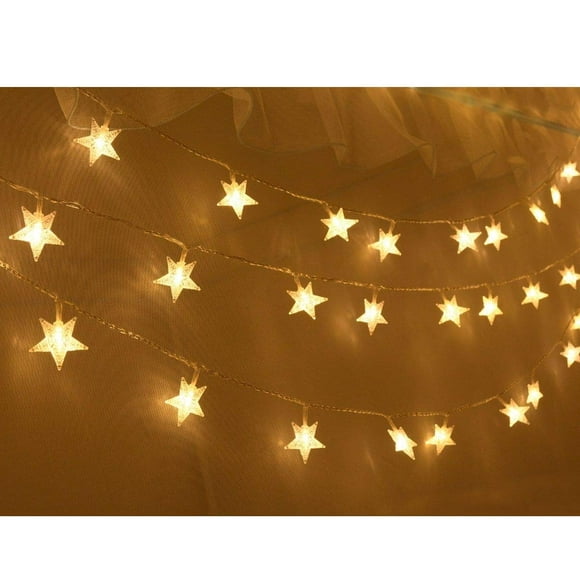 Lindbes Star Lights Star String Lights Star Fairy Lights Waterproof Indoor Outdoor Twinkle Christmas Lights for Bedroom Party Wedding Xmas Tree Decoration