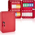 thumbnail image 3 of AdirOffice 48 Key Steel Secure Key Cabinet with Key Lock, Red (2 pack), 3 of 10