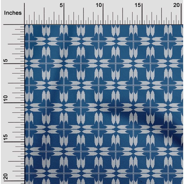 oneOone Viscose Chiffon Fabric Arrow Sign Kasuri Printed Craft Fabric BTY 42 Inch Wide
