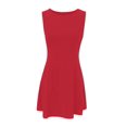 thumbnail image 4 of Women's Summer A-Line Sleeveless Boat Neck Mini Dress - Club Party Short, 4 of 4